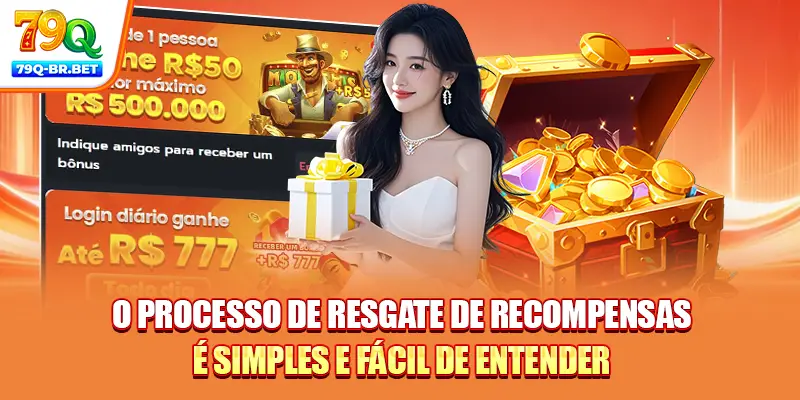 O processo de resgate de recompensas é simples e fácil de entender